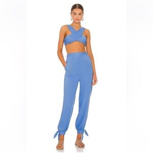 Tularosa Kendra Tie Ankle Pant in Blue Revolve